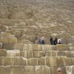 Op de piramide van Gizeh