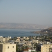 Uitzicht vanuit het hotel op het meer van Galilea
