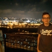 Stephan in Jeruzalem by night.