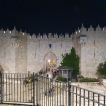 De Damascuspoort van Jeruzalem by night