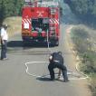 Gelukkig was de brandweer al aan het blussen
